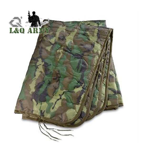 Military Style Wet Weather Poncho Liner Blanket Camo