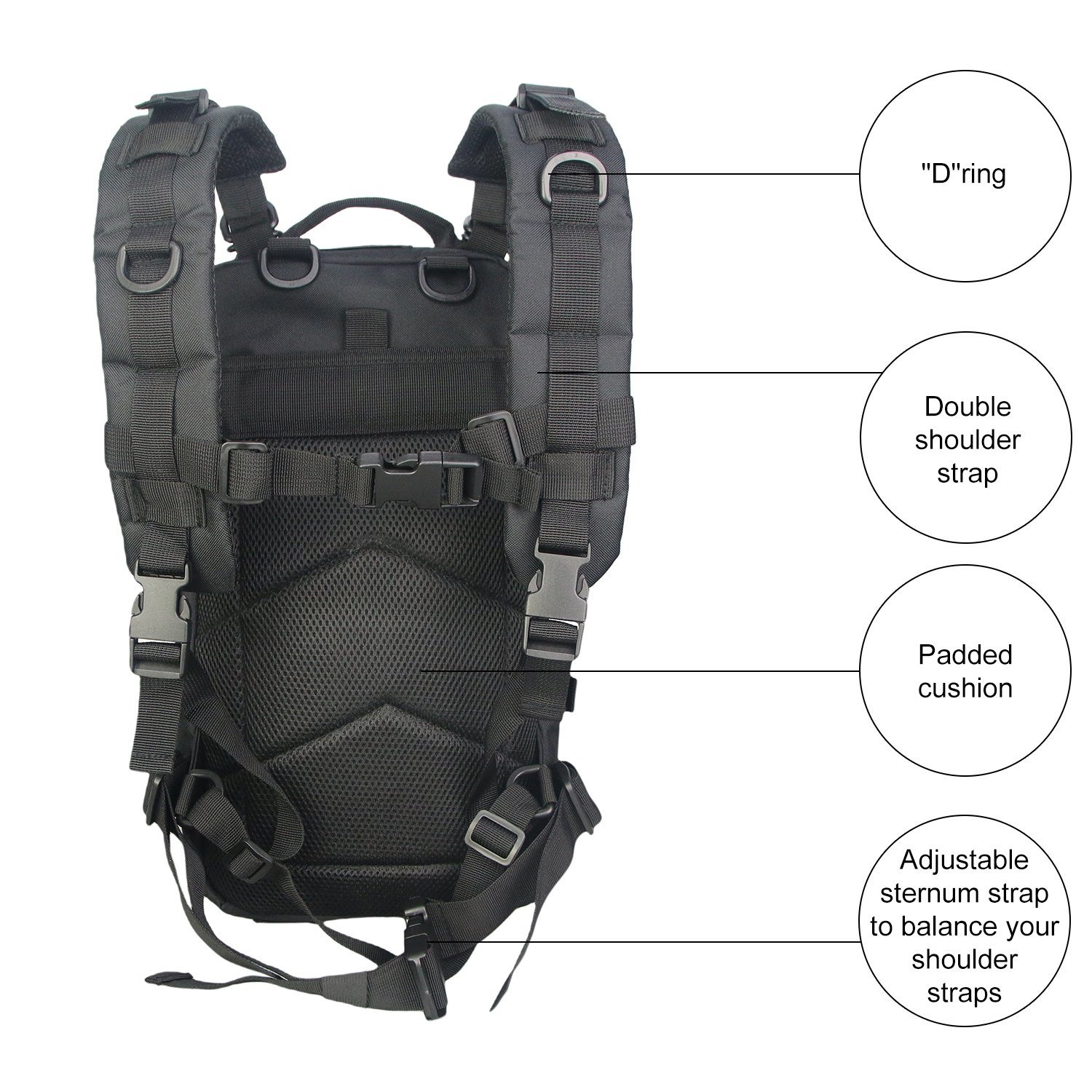 Small Large Capacity Backpack Waterproof Camping Traveling Bags