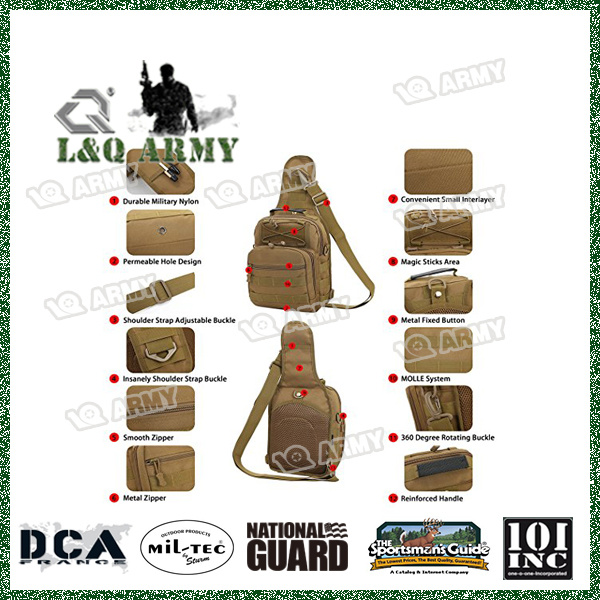 Military Sport Pack Tactical Shoulder Backpack Sling Bag for Camping