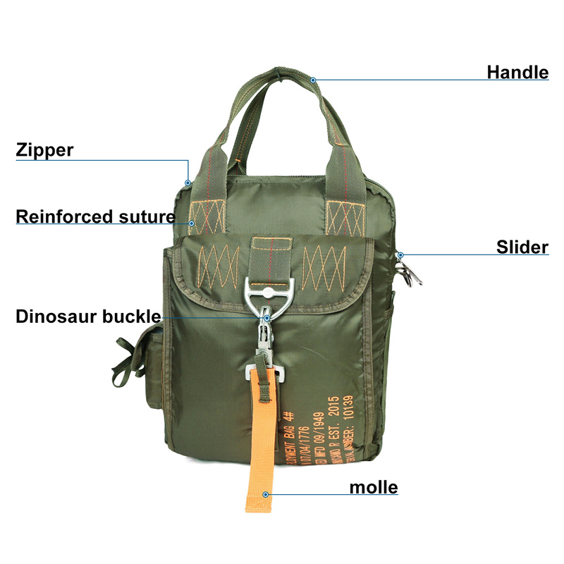 Flight Parachute Laptop Bag, Olive Drab