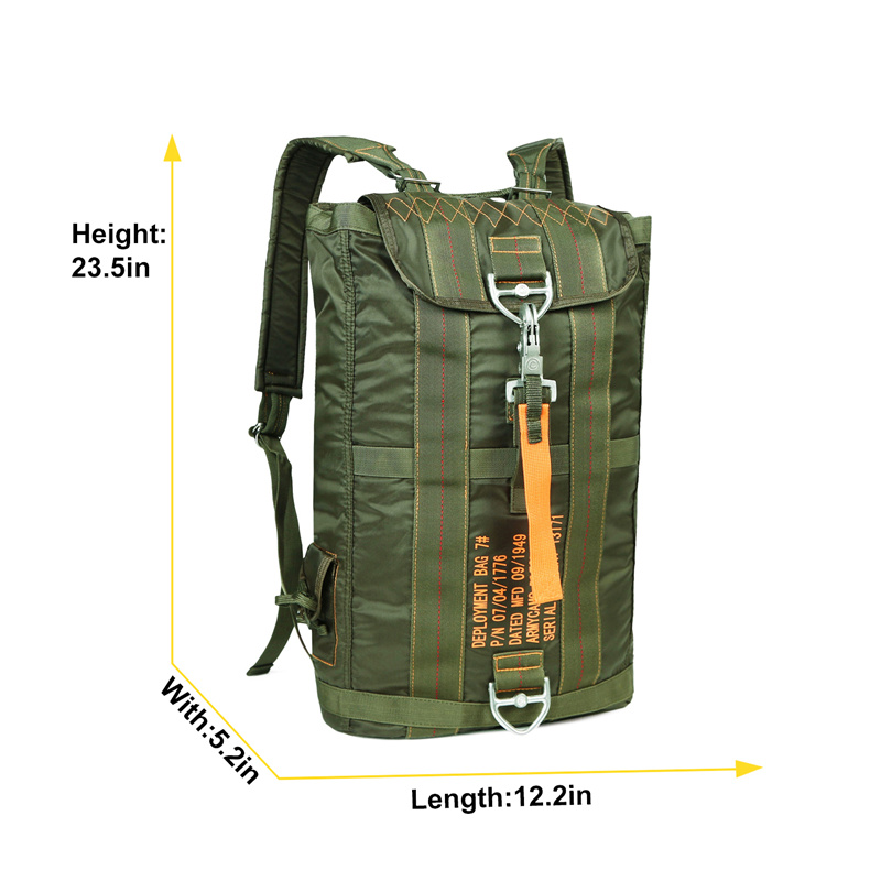 Army Deployment Backpack Parachute Bag in U. S. Airforce Style