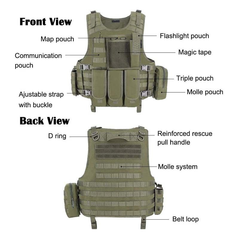 Armor Molle Military Tactical Vest Tactical Tactec Trainer Weight Vest