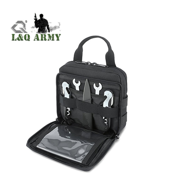 Black Tactical Admin Molle Military Tool Map Pouch