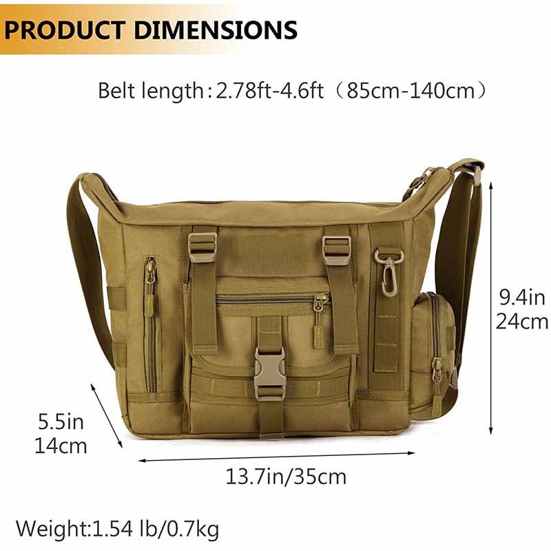 New Tactical Messenger Bag Men′s One Shoulder Crossbody Business Bag