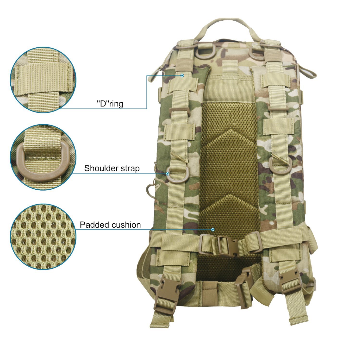 Air Soft Small Backpack Waterproof Large Capacity Bags for Multiple Function