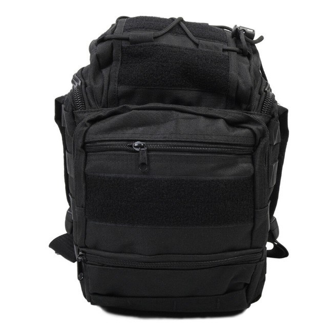 Molle Tactical Shoulder Sling Bag Messenger Backpack Military Hunting Bag Black