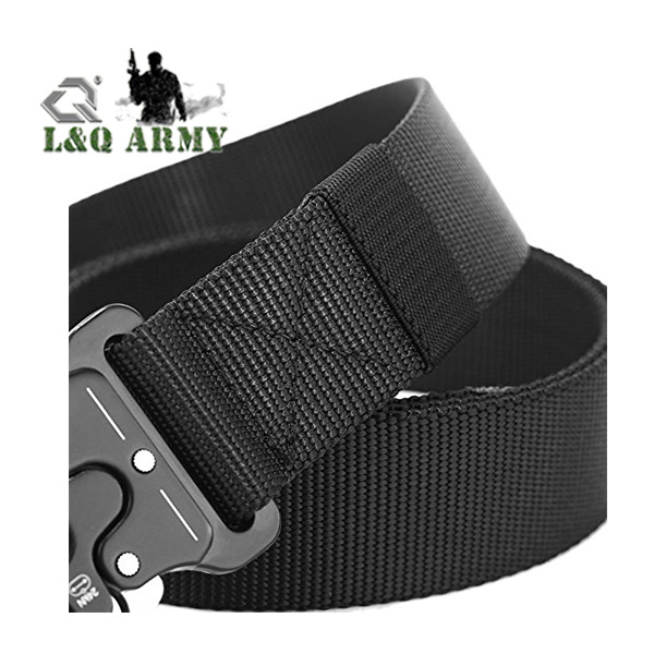 Nylon Tactical Military Belt with Adjustable Metal Buckle