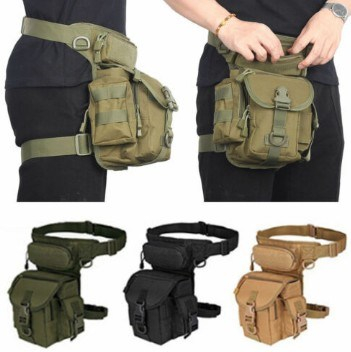 Outdoor Tactical Waist Pack Drop Leg Bag Belt Military Hiking Riding Camping Bag